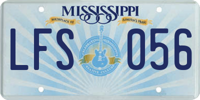 MS license plate LFS056