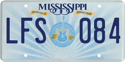 MS license plate LFS084