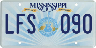 MS license plate LFS090