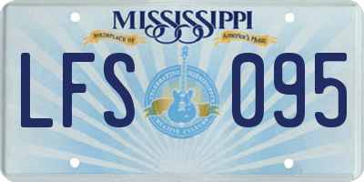 MS license plate LFS095
