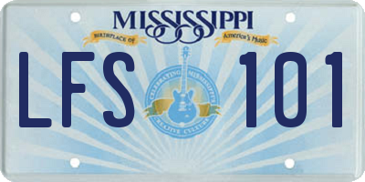 MS license plate LFS101