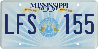 MS license plate LFS155