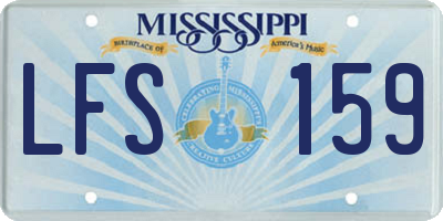 MS license plate LFS159