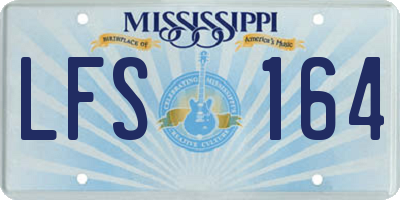 MS license plate LFS164