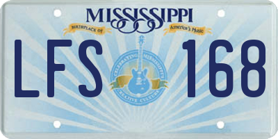 MS license plate LFS168