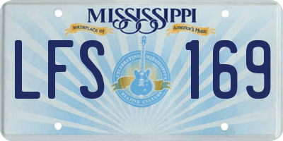 MS license plate LFS169