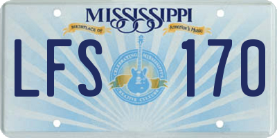MS license plate LFS170