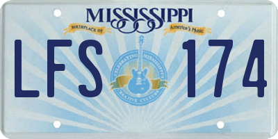 MS license plate LFS174