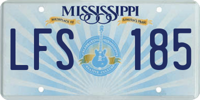 MS license plate LFS185