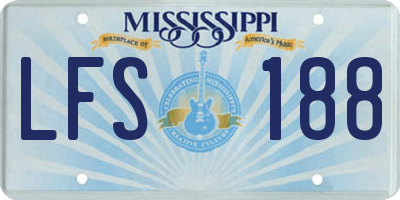 MS license plate LFS188