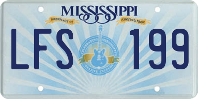 MS license plate LFS199