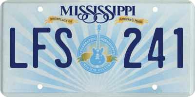 MS license plate LFS241