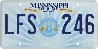 MS license plate LFS246