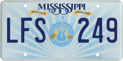 MS license plate LFS249
