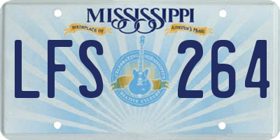MS license plate LFS264
