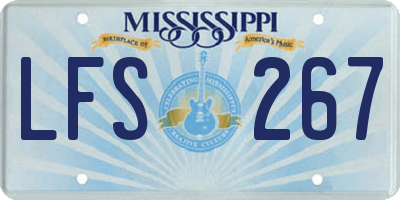 MS license plate LFS267