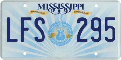 MS license plate LFS295