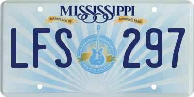 MS license plate LFS297