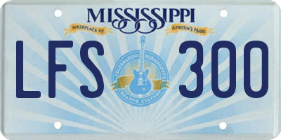 MS license plate LFS300