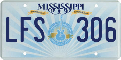 MS license plate LFS306