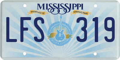 MS license plate LFS319