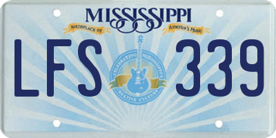 MS license plate LFS339