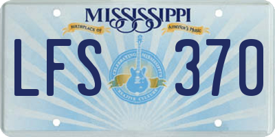 MS license plate LFS370