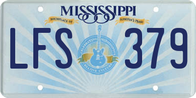 MS license plate LFS379