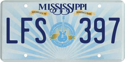 MS license plate LFS397