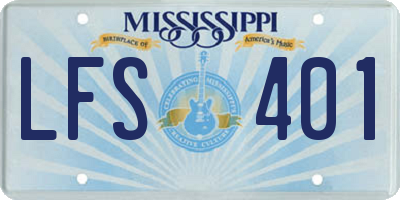 MS license plate LFS401