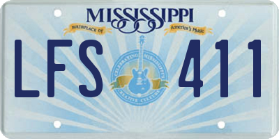 MS license plate LFS411