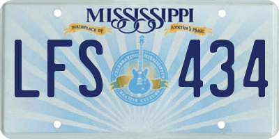 MS license plate LFS434