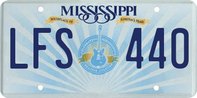 MS license plate LFS440