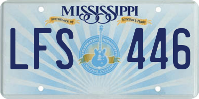 MS license plate LFS446