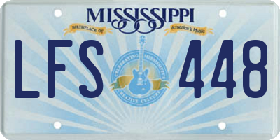 MS license plate LFS448