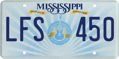 MS license plate LFS450
