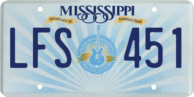 MS license plate LFS451