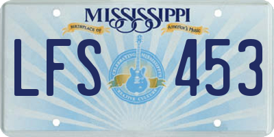 MS license plate LFS453