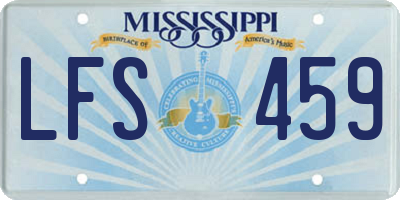 MS license plate LFS459