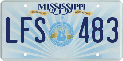 MS license plate LFS483
