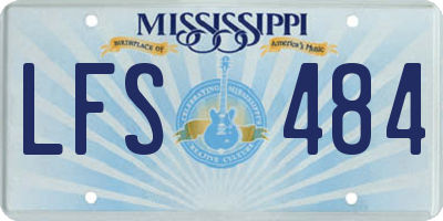 MS license plate LFS484
