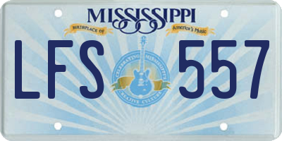 MS license plate LFS557