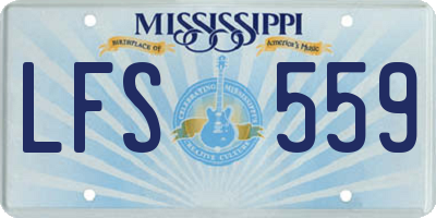 MS license plate LFS559