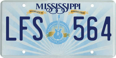 MS license plate LFS564