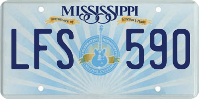 MS license plate LFS590