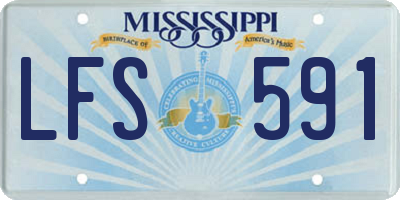 MS license plate LFS591