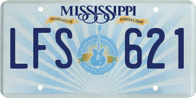 MS license plate LFS621