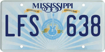 MS license plate LFS638