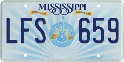 MS license plate LFS659