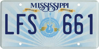 MS license plate LFS661